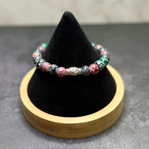Multi-Color & Silver Bead Bracelet