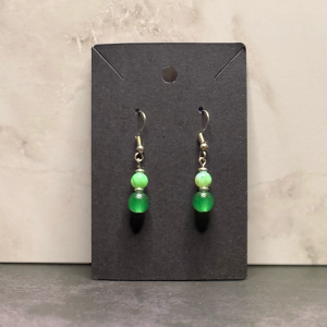Green Bead Earrings