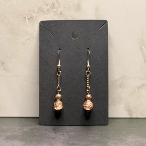 Rose Gold Bead Earrings