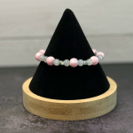 Gray & Pink Bead Bracelet