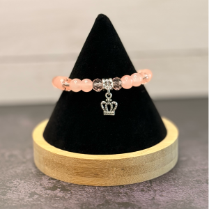 Pinky Peach Bead Bracelet