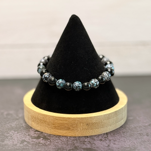 Black & Teal Bead Bracelet