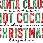 Santa Hot Cocoa Christmas (Red/Green)