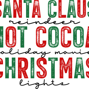 Santa Hot Cocoa Christmas (Red/Green)