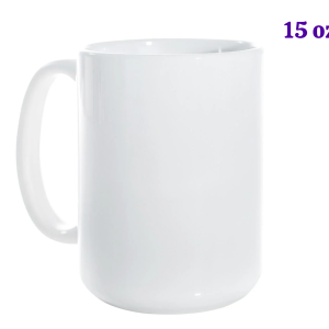 White Ceramic Coffee Mug (with Design) 11 oz. or 15 oz.