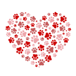 Dog Paw heart