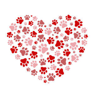 Dog Paw heart