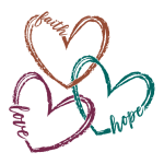 Faith hope love hearts