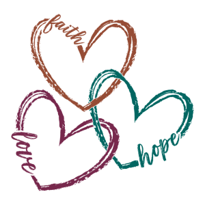 Faith hope love hearts