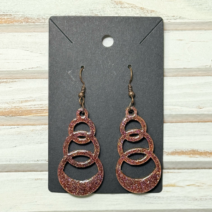 Three ring earrings (wood)