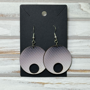 Round silver printed (wood)