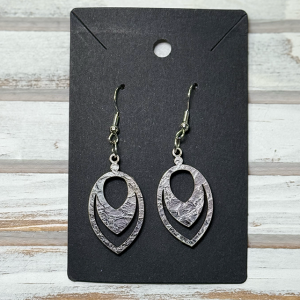 Silver foil Earrings (wood)
