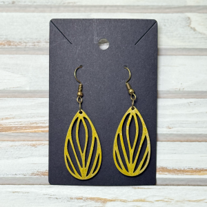 Goldy green Earrings (wood)