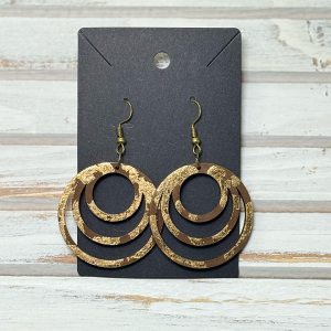 Triple Ring with gold foil (wood)