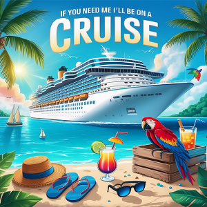 If you need me I'll be on a cruise