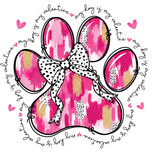 My Dog is my valentine paw